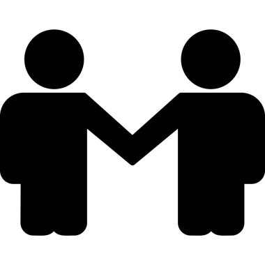 Ortaklık web simgesi basit illüstrasyon