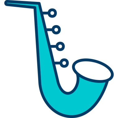 Saksafon. Web simgesi basit tasarım 