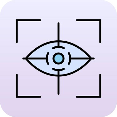 Göz. Web simgesi basit illüstrasyon