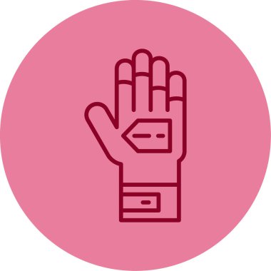 Koruyucu eldiven simgesi, vektör illüstrasyon tasarımı