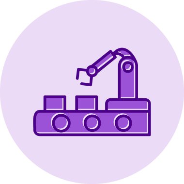 Otomasyon web simgesi, vektör illüstrasyonu