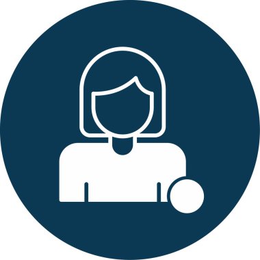 Kadın. Web simgesi basit tasarım 