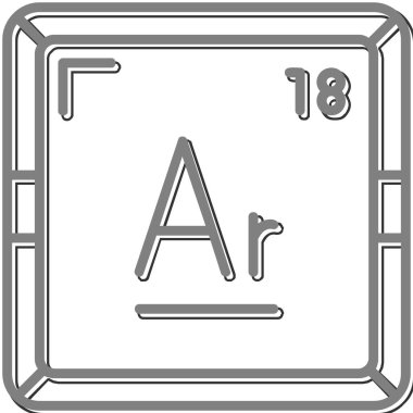 Argon web simgesi, vektör illüstrasyonu