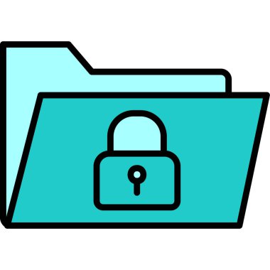 Güvenli Veri Web simgesi vektör illüstrasyonu 