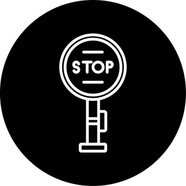 Dur tabelası. Web simgesi basit illüstrasyon 