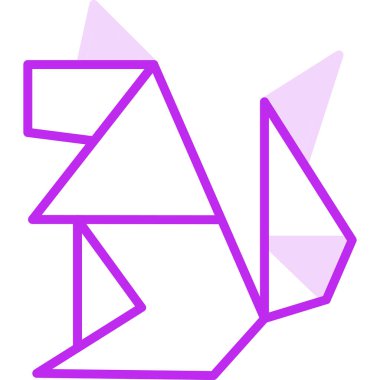 kağıt sincap simgesi, ağ basit illüstrasyon