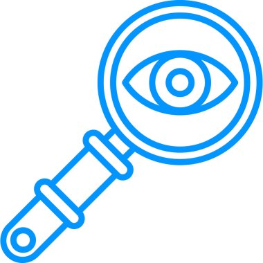 büyütme cam simgesi, vektör illüstrasyonu basit tasarım