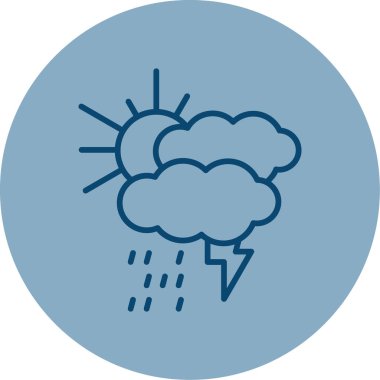 Storm Web simgesi, vektör illüstrasyonu 