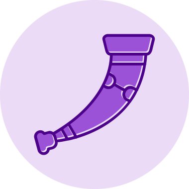 Boynuz. Web simgesi basit illüstrasyon