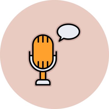 vector illustration of Voice message icon                        