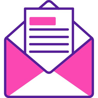 E- posta İş Teklif simgesi vektör illüstrasyonu