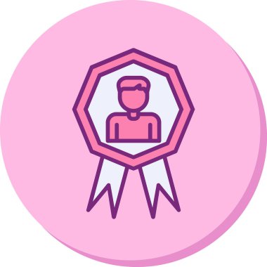 Ayın Çalışanı simgesinin vektör illüstrasyonu