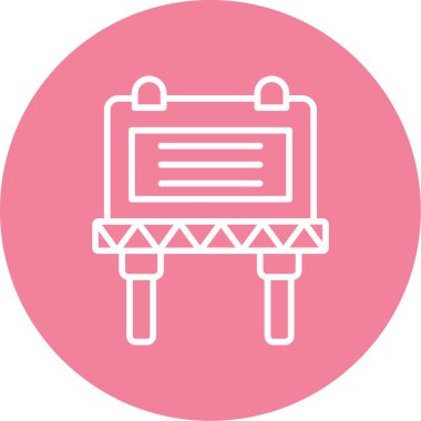 Poster ağ simgesi, vektör illüstrasyonu