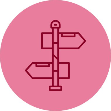 Bir sokak işaretinin vektör illüstrasyonu