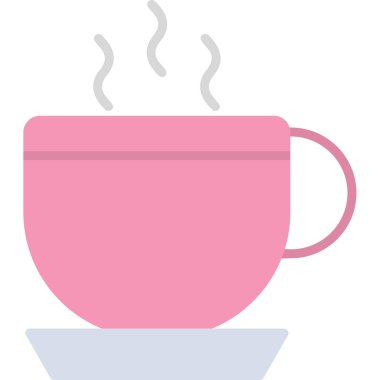 Kahve Kupası web simgesi, vektör çizim 