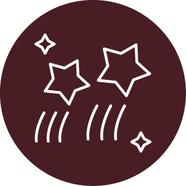 vector illustration of Shooting Stars icon