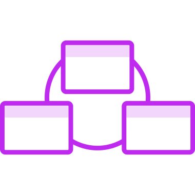 organizasyon yapı simgesi, vektör illüstrasyon basit tasarım