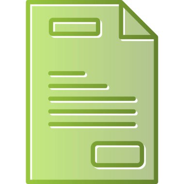 belge simgesi, vektör illüstrasyonu basit tasarım