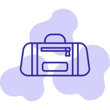 Spor çantası simgesi, vektör illüstrasyonu