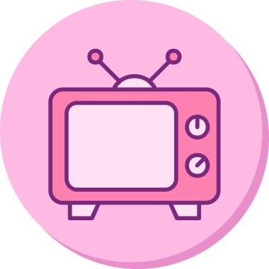 televizyon simgesi, basit vektör illüstrasyonu
