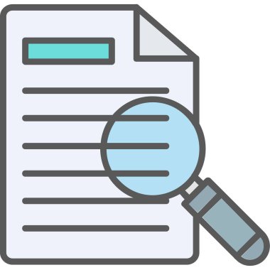 Yazılı kayıtlar ve büyüteçle filoloji kavramı, düz stil vektör illüstrasyonu