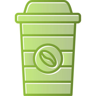 Kahve Kupası web simgesi, vektör çizim 