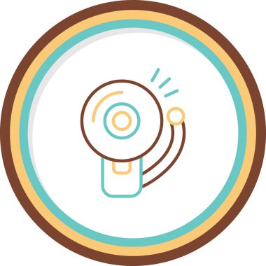 Yangın Alarmı simgesinin vektör çizimi         