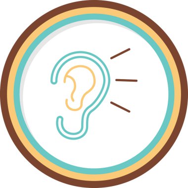 Dinleme simgesinin vektör illüstrasyonu