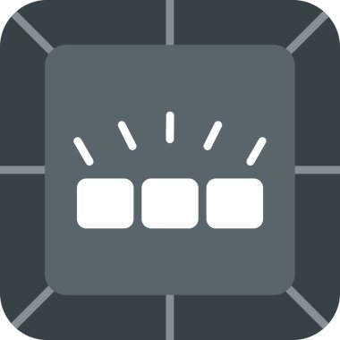 Arkaplan ışığı simgesi, basit vektör illüstrasyonu 