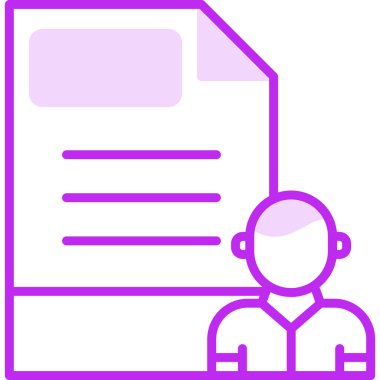 belge simgesi, vektör illüstrasyonu basit tasarım