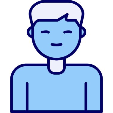  Erkek kullanıcı. Web simgesi basit illüstrasyon