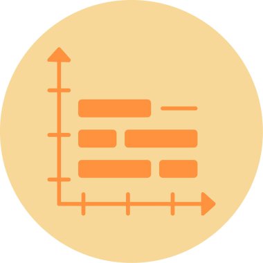Gantt Grafik Ağ simgesi, vektör illüstrasyonu