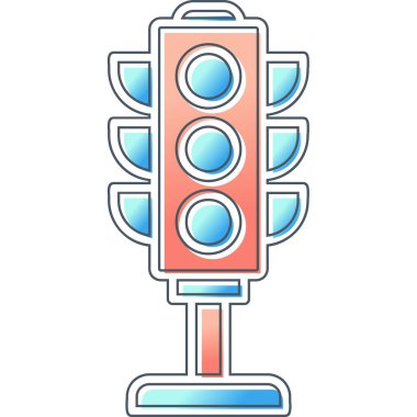Trafik ışığı. Web simgesi basit illüstrasyon
