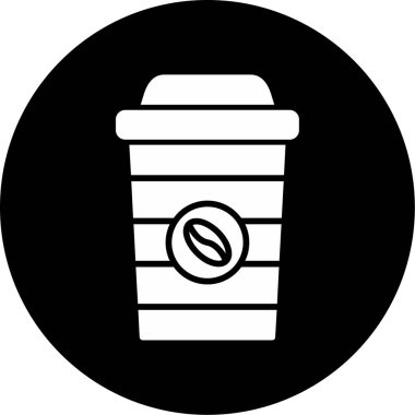 Kahve Kupası web simgesi, vektör çizim 