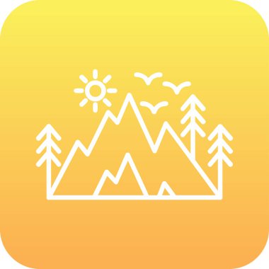 dağ simgesinin vektör illüstrasyonu