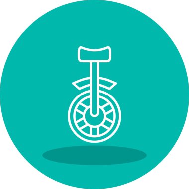 Tek tekerlekli bisiklet. Web simgesi basit illüstrasyon