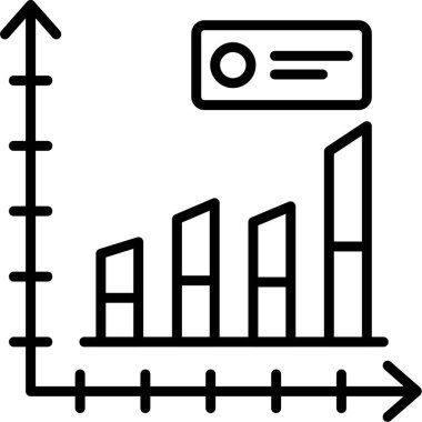 Çubuk Çizelgesi Simgesi Basit Vektör İllüstrasyonu