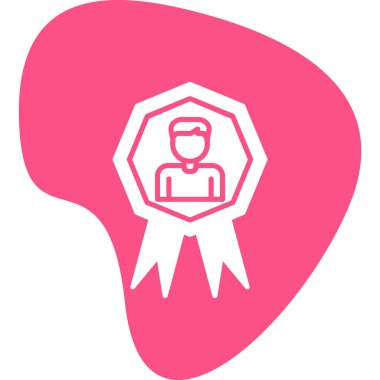 Ayın Çalışanı simgesinin vektör illüstrasyonu