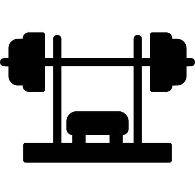 Bench Press simge vektör illüstrasyon tasarımı 