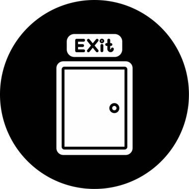 çıkış kapısı simgesi vektör illüstrasyon