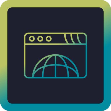 tarayıcı web simgesi, vektör illüstrasyonu