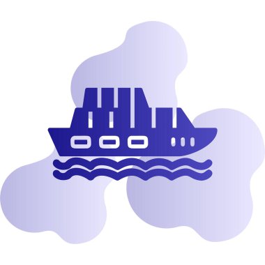 Yolcu gemisi. Web simgesi basit illüstrasyon