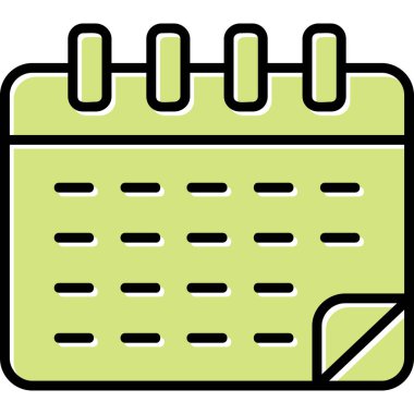 Takvim simgesi, vektör illüstrasyonu basit tasarım