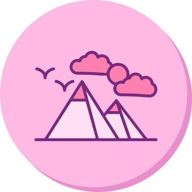 Piramitler. Web simgesi basit illüstrasyon