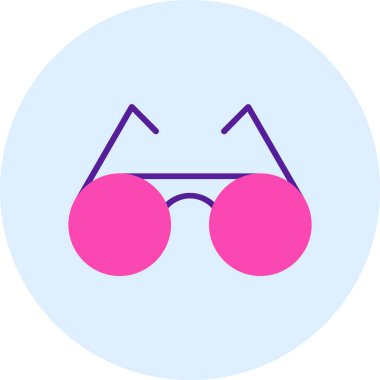 Gözlük. Web simgesi basit illüstrasyon