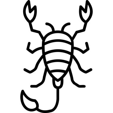 Scorpion Simgesi Basit Vektör İllüstrasyonu
