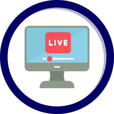 Yaşa. Web simgesi basit bir illüstrasyon. Ben...