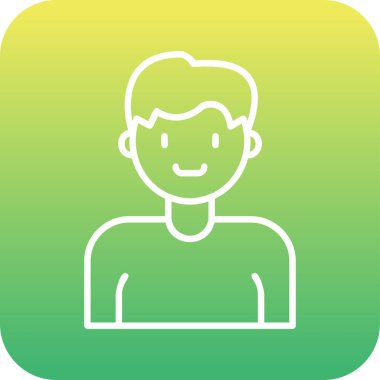 İnsan avatar web simgesi basit illüstrasyon 