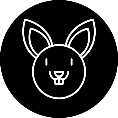 Tavşan. Web simgesi basit illüstrasyon 