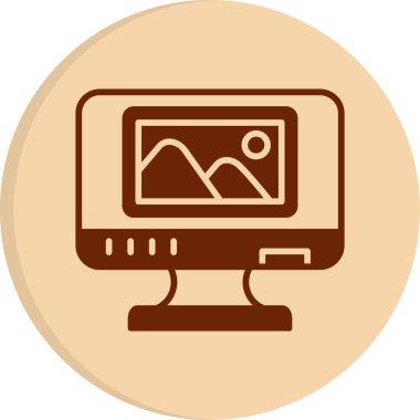 Resim web simgesi, vektör çizim 